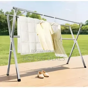 Foldable Metal Clothes Rack – Portable Garment & Clothes Hanger
