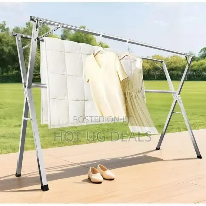 Foldable Metal Clothes Rack – Portable Garment & Clothes Hanger