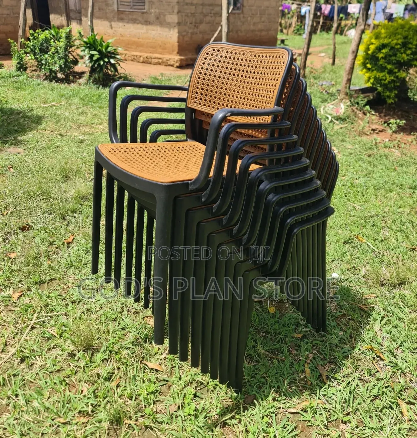 Afro-Chic Arm Chairs Plastic Chairs 1pc