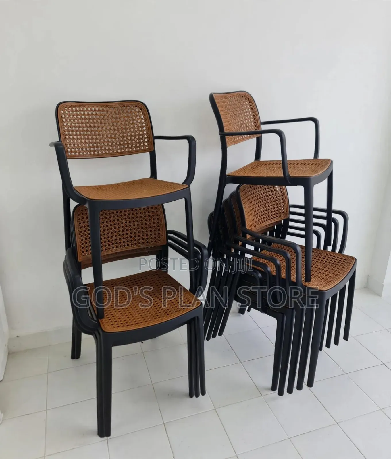 Afro-Chic Arm Chairs Plastic Chairs 1pc