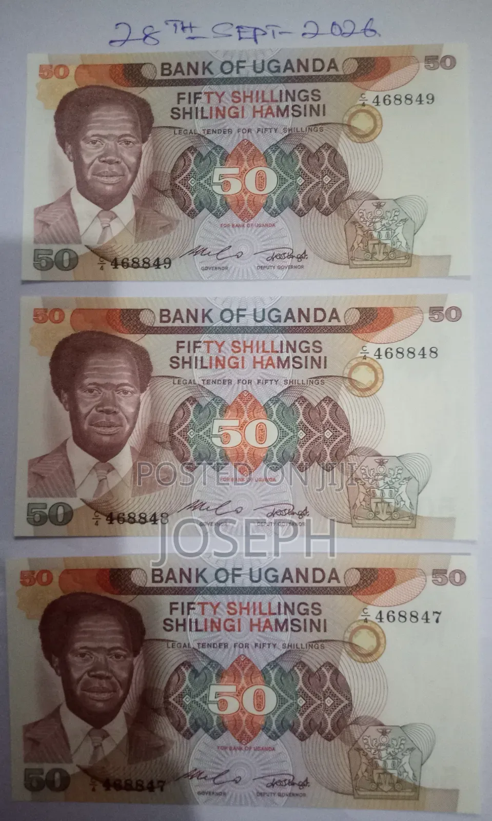 Bank of Uganda Bank Note - P20a-50 Shillings