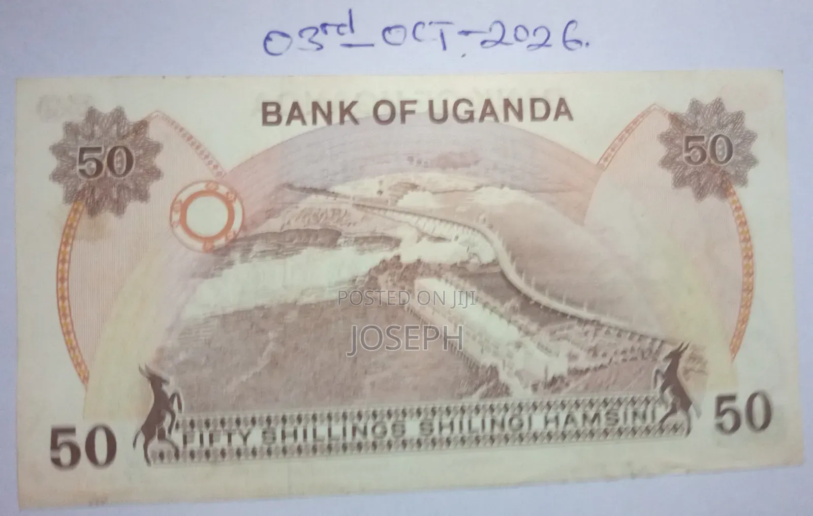 Bank of Uganda Bank Note - P18a-50 Shillings
