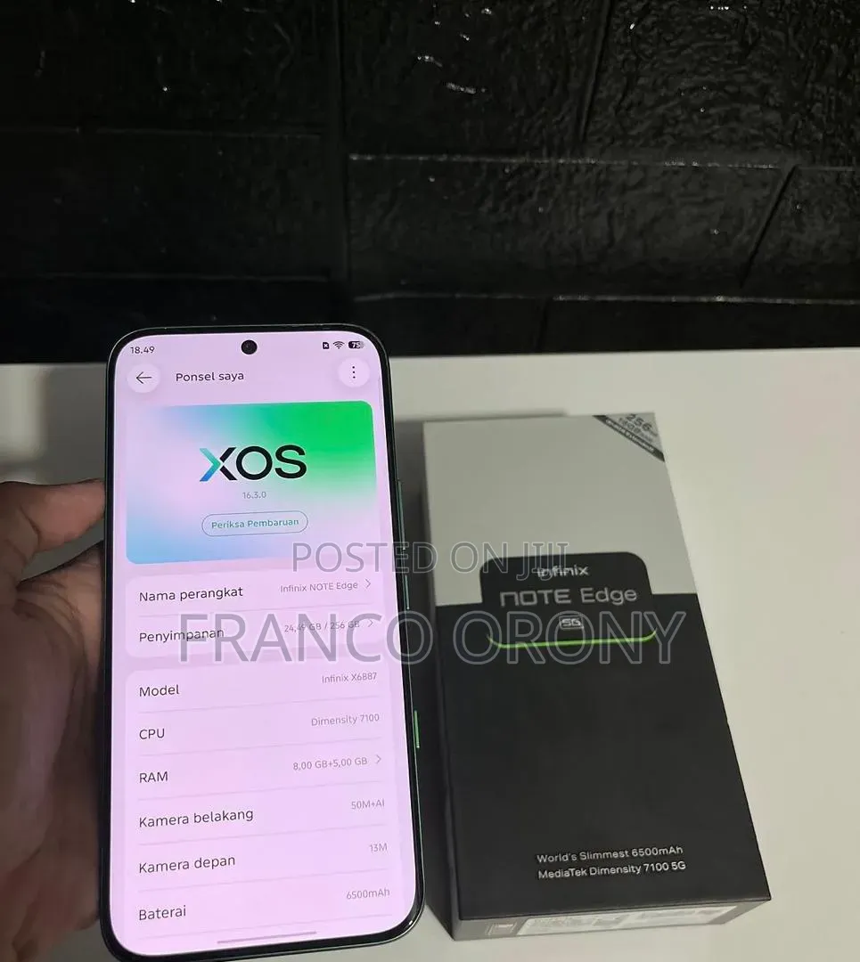 New Infinix Note Edge 256 GB Black