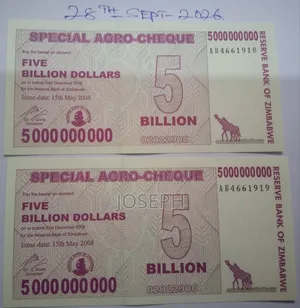 Commemorative Zimbabwe-- P61 - Five Billion Bank Note