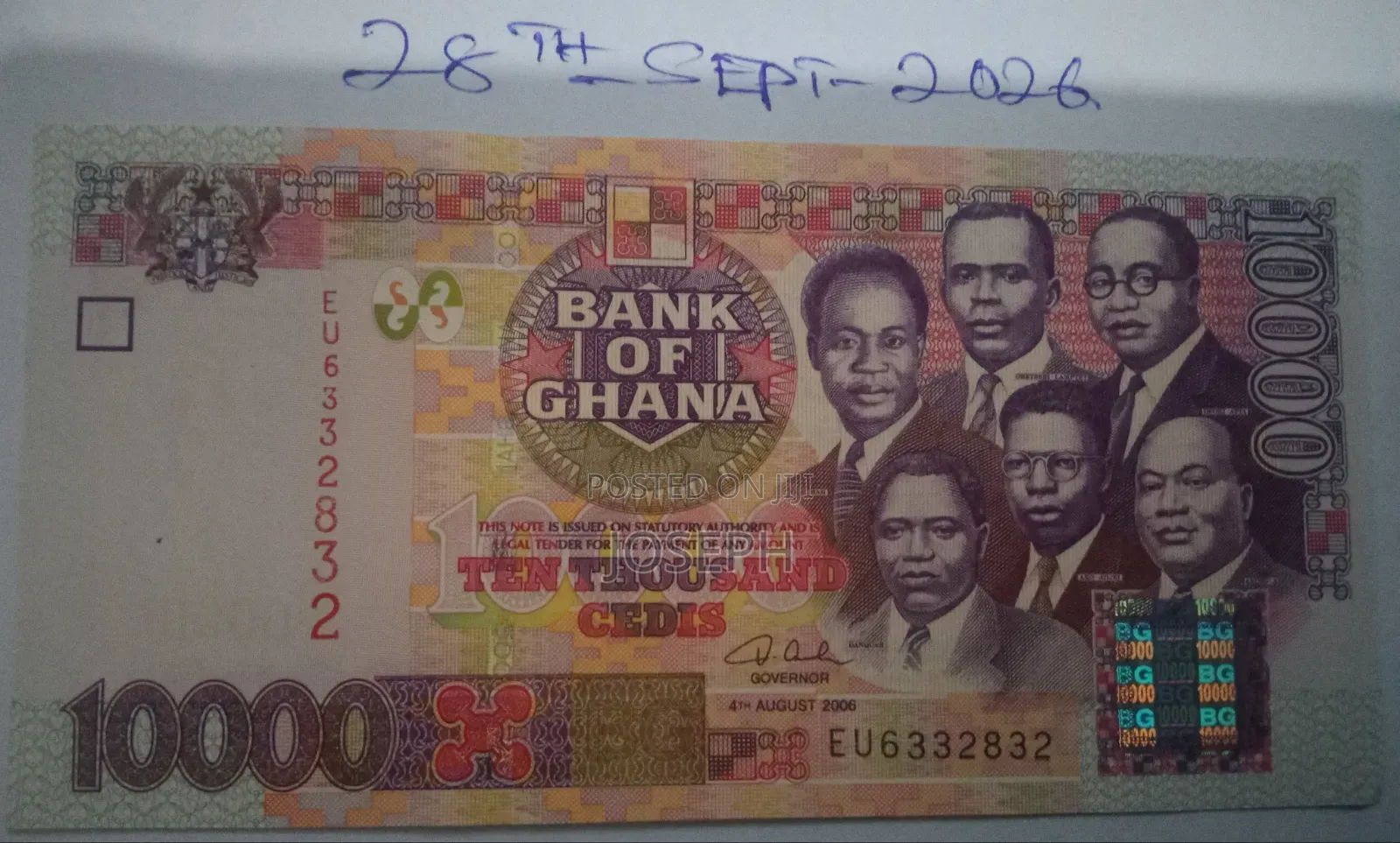 Bank of Ghana - P35c -10,000 Cedis Bank Note