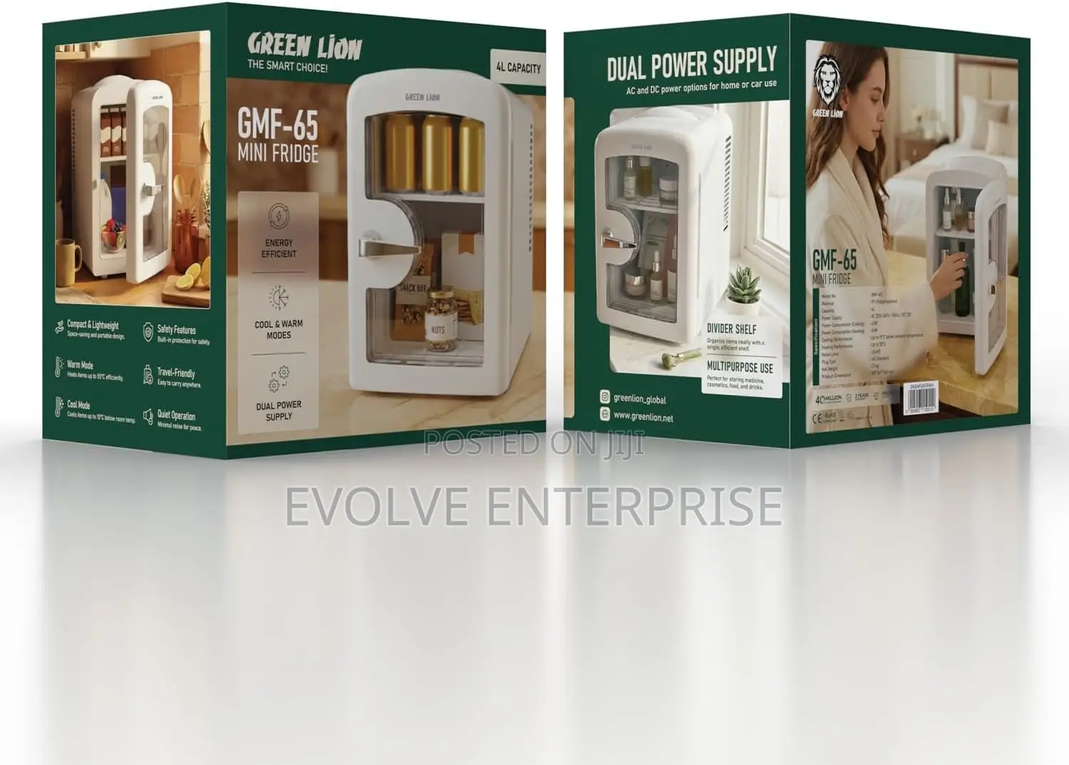Green Lion GMF-65 Mini Fridge, 4L for Skincare and Cosmetics