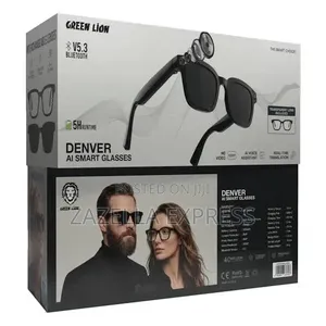 Green Lion Denver AI Camera Smart Glasses With Black and Clear Lenses