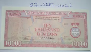 Kingdom of Redonda - Colnect Codes- RED -6.- 10,000 Dollars Bank Note