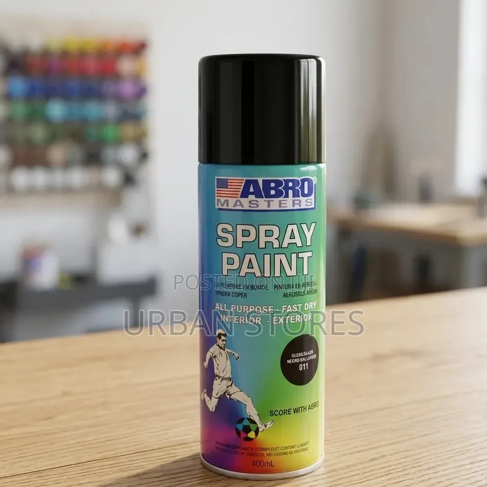 ABRO High Quality Fast Drying Black Spray Paint