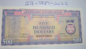 Kingdom of Redonda - Colnect Codes- RED -3.- 500 Dollars Bank Note