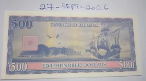 Kingdom of Redonda - Colnect Codes- RED -3.- 500 Dollars Bank Note
