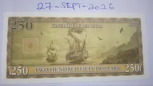Kingdom of Redonda - Colnect Codes- RED -2.- 250 Dollars Bank Note