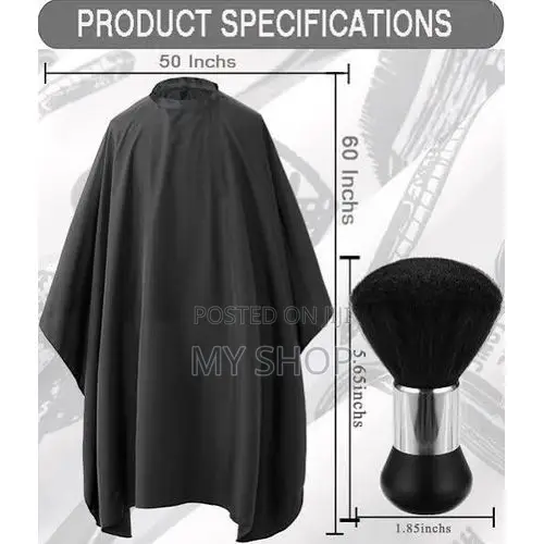 Hair Cutting Cape + a Free Neck Duster Brush