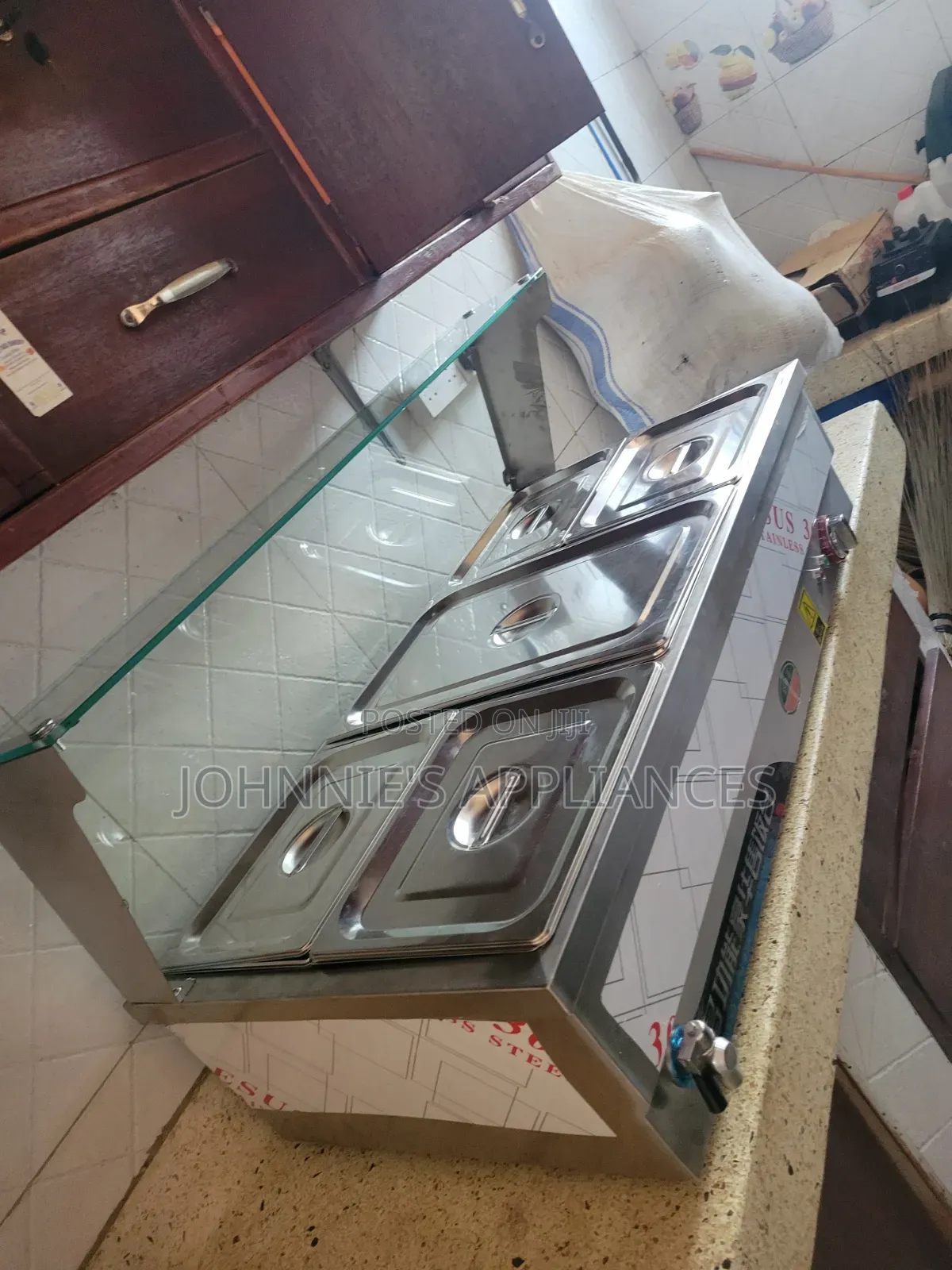 Stainless Steel 6-Pan Bain Marie Food Warmer