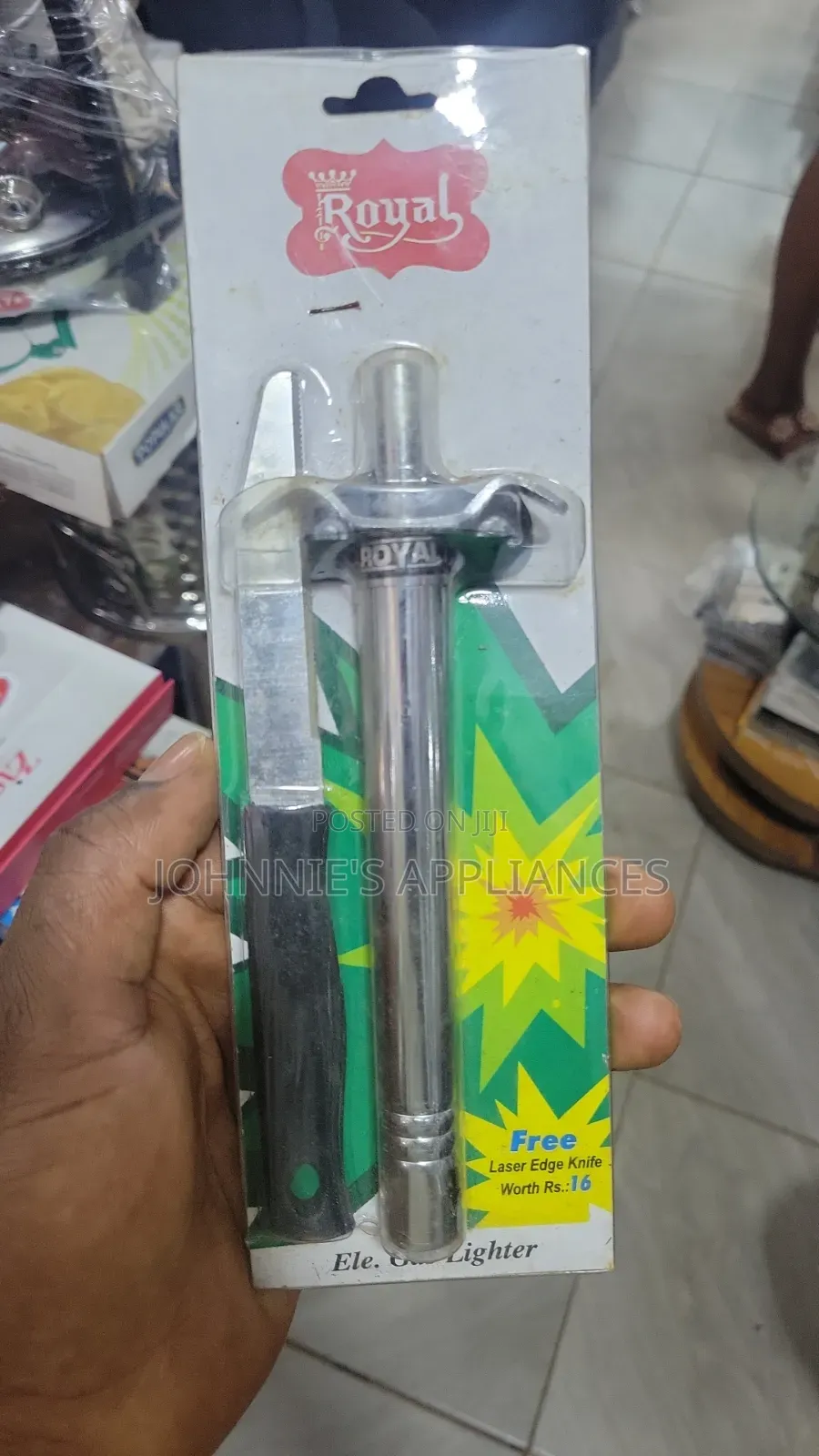 Royal Electric Lighter & Laser Edge Knife Set
