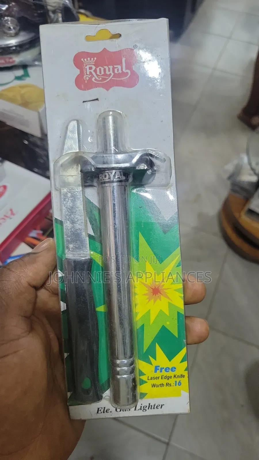 Royal Electric Lighter & Laser Edge Knife Set