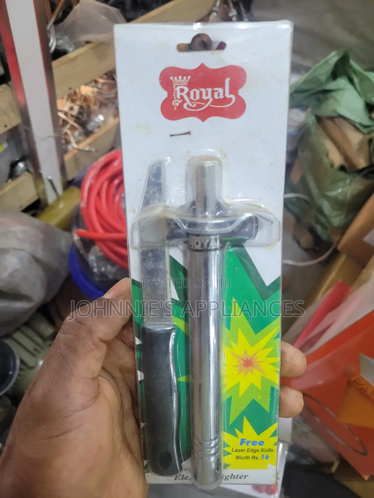 Royal Electric Lighter & Laser Edge Knife Set