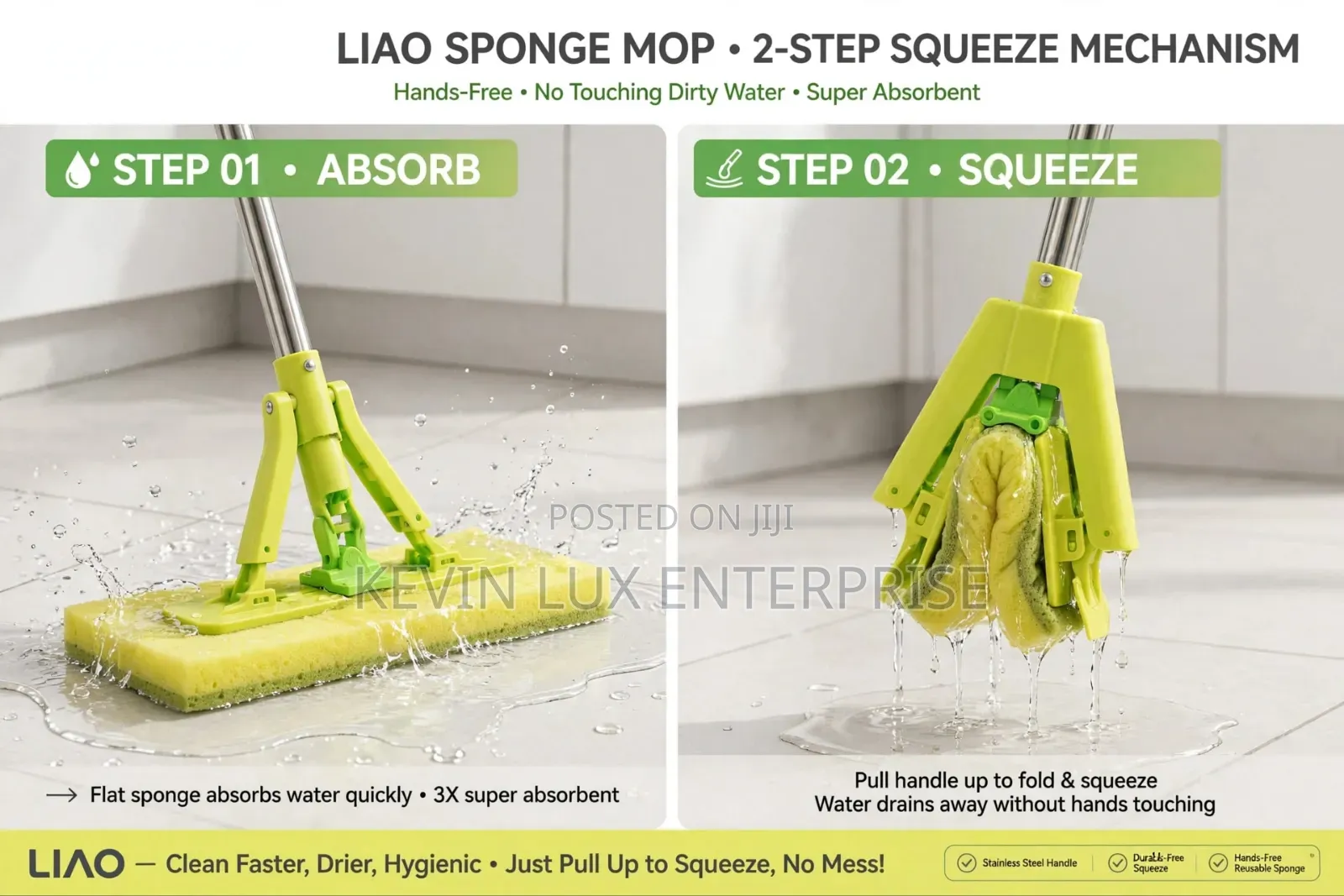 Self Squeeze Mechanism Mop