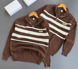 Stripes Half Zip/Quarter Zip Sweater.