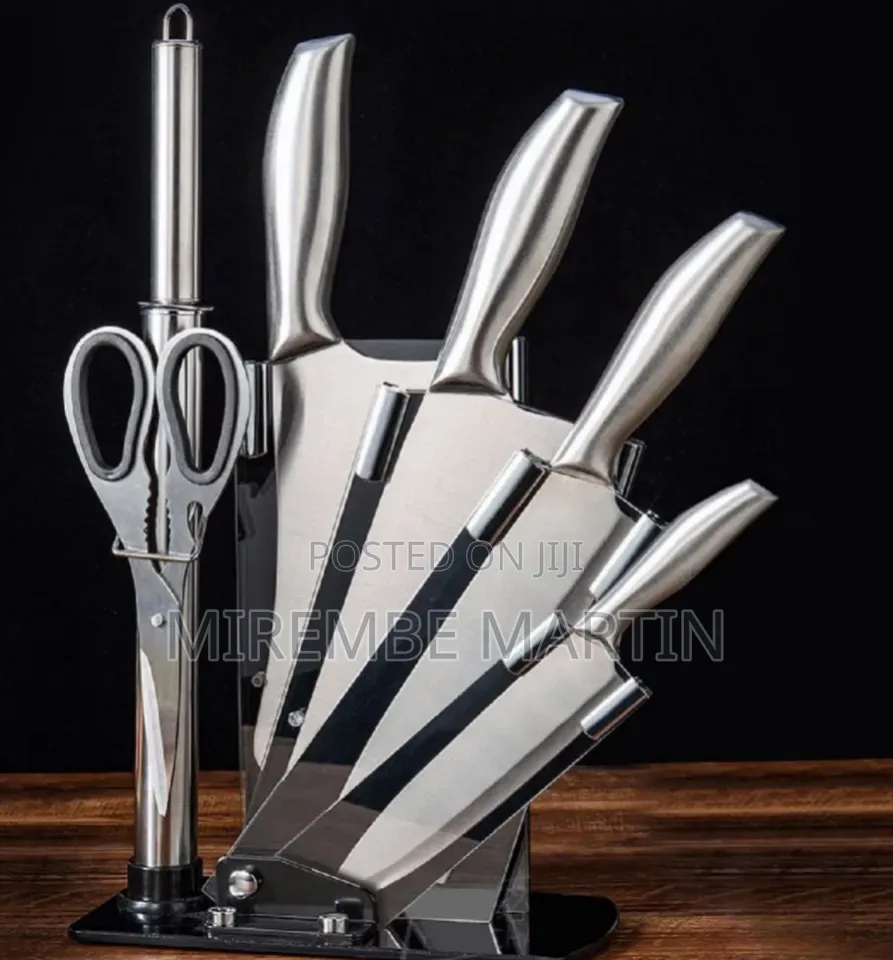 Stainless Steel Kitchen Knife Block Set