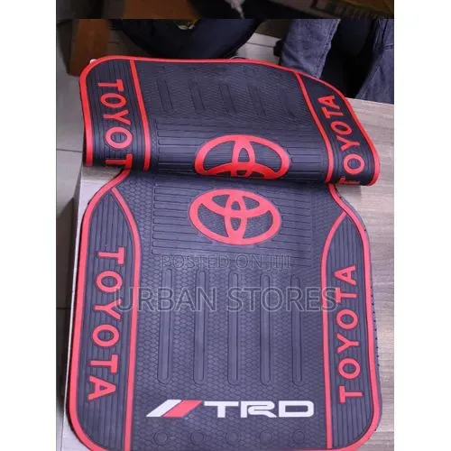 5Pcs Toyota Branded Car Mats. Heavy Duty Flexible Rubber