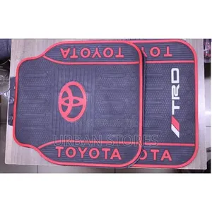 5Pcs Toyota Branded Car Mats. Heavy Duty Flexible Rubber