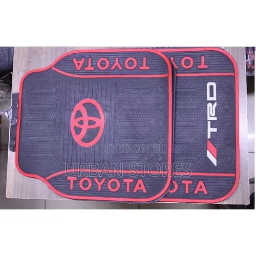 5Pcs Toyota Branded Car Mats. Heavy Duty Flexible Rubber