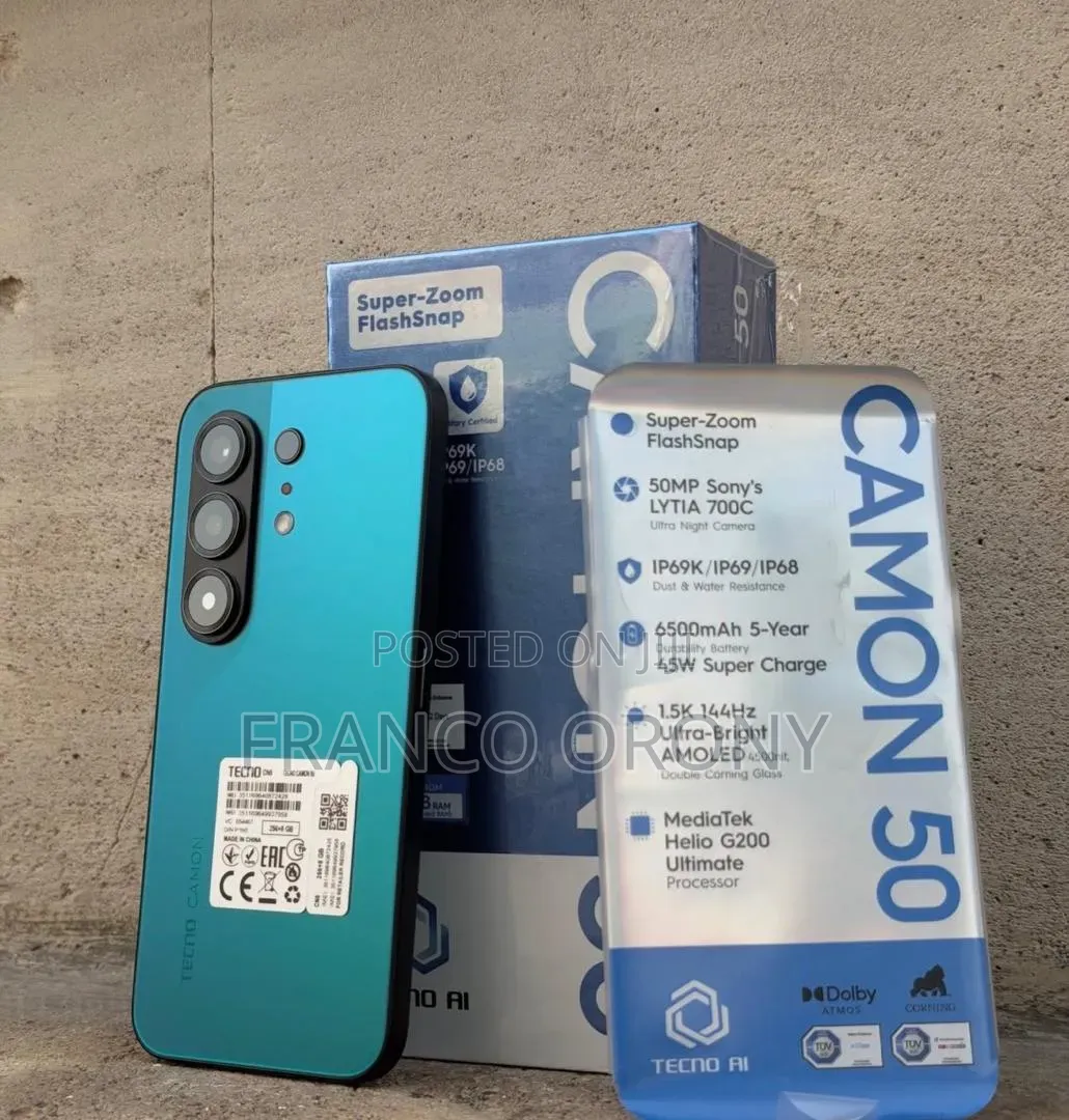 New Tecno Camon 50 256 GB Green