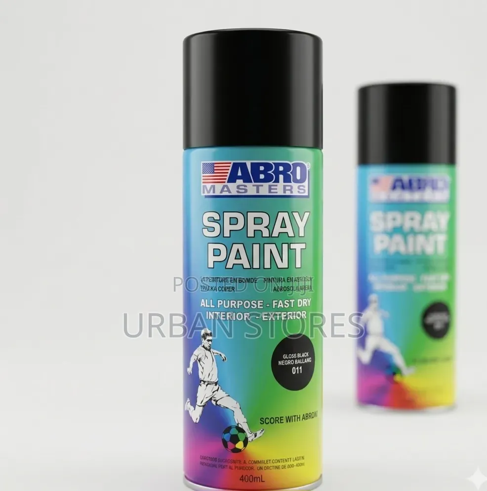 ABRO High Quality Fast Drying Black Spray Paint
