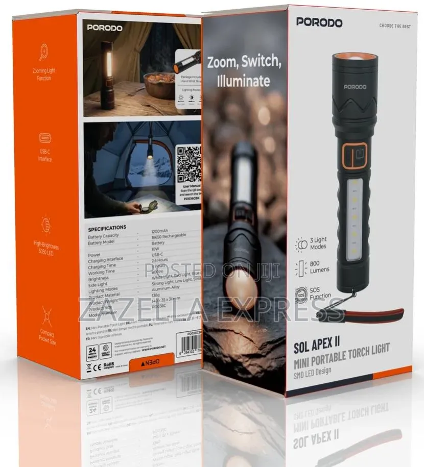 Porodo Sol Apex II Mini Portable Torch Light Is a Compact
