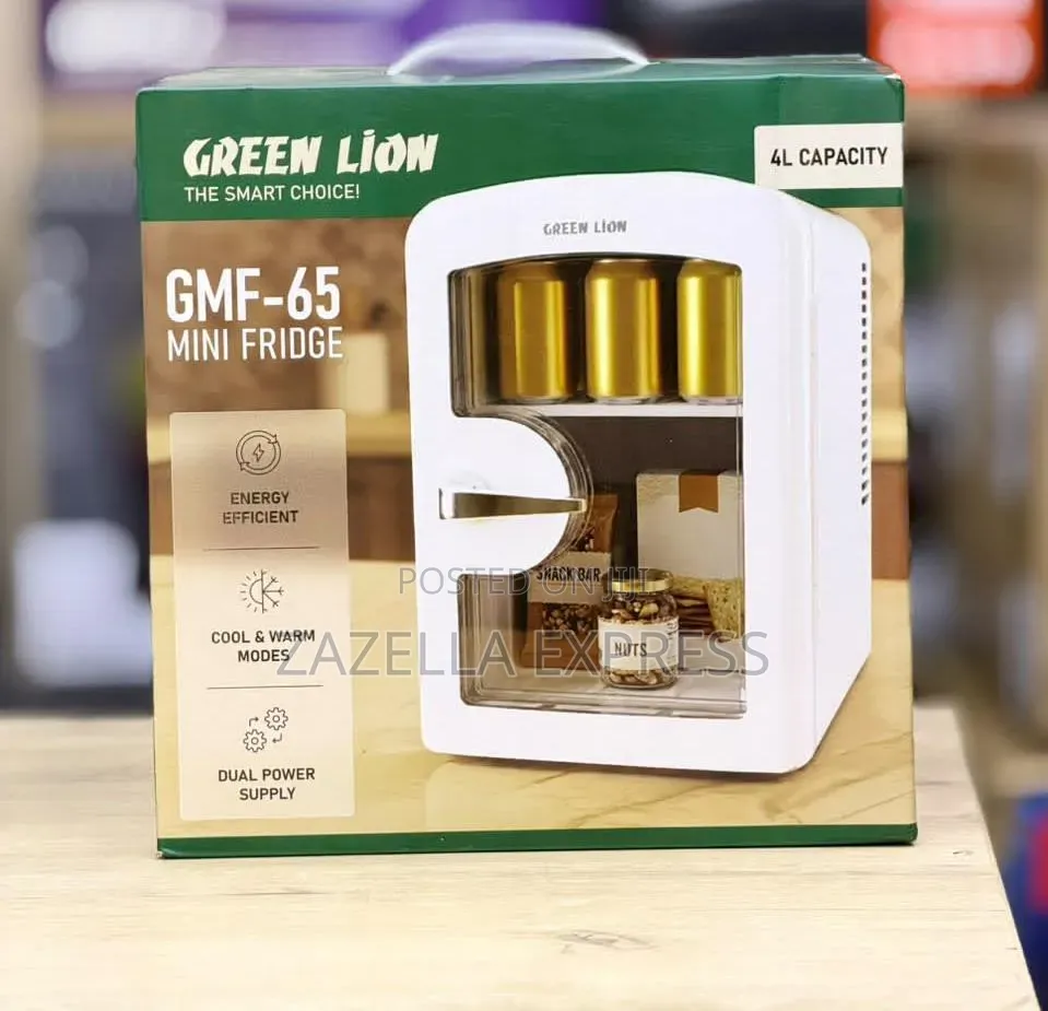 Green Lion GMF-65 Mini Fridge, 4L, Cool and Warm Modes