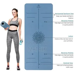Yoga Mat Non Slip TPE Thick Yoga Mat With Alignment Mark