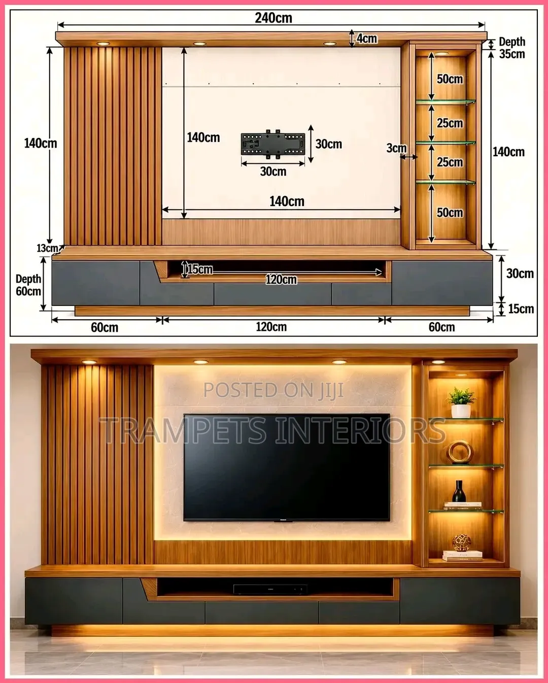 Wall Unit Design Customized on Order Book Now