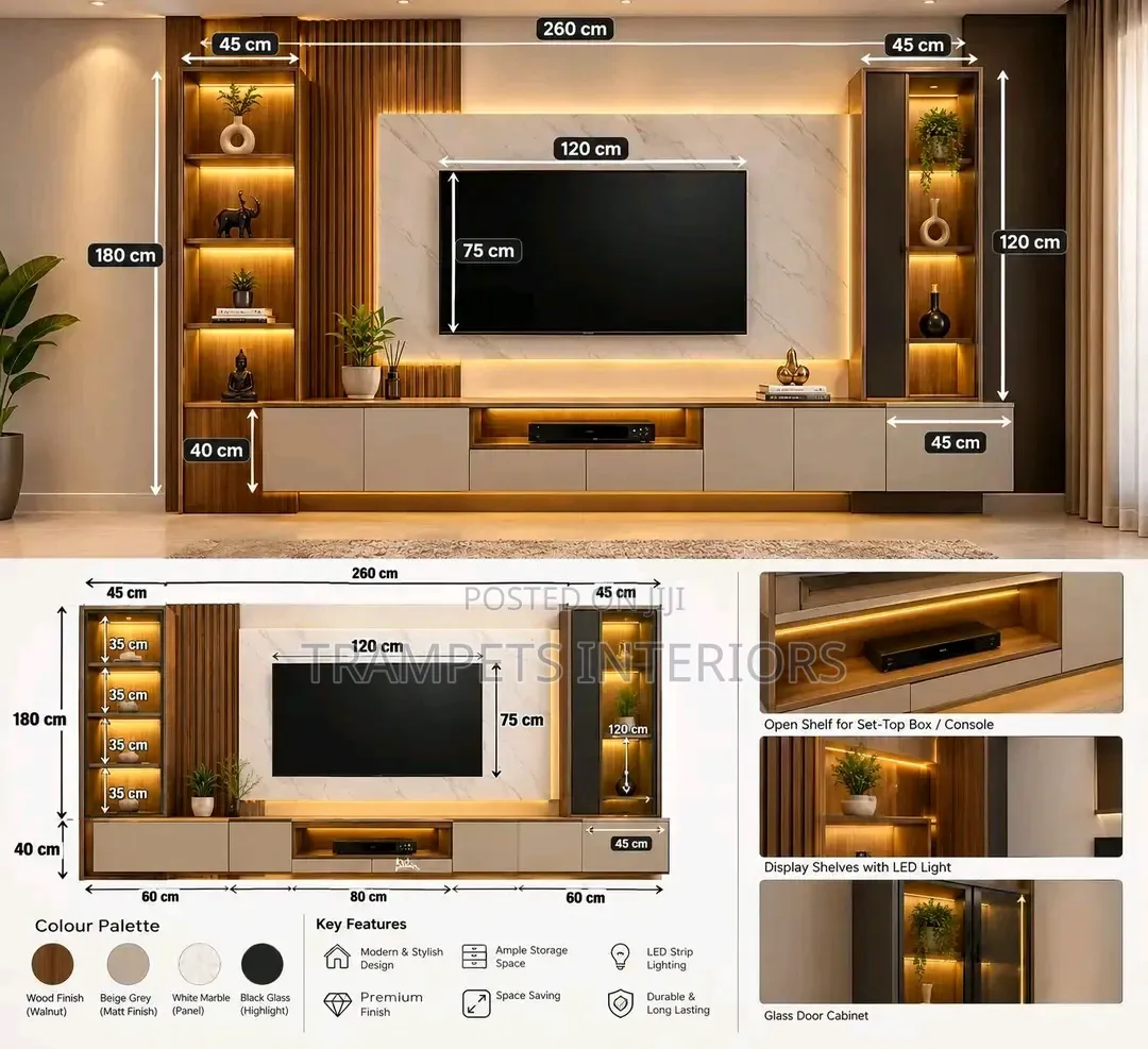 Wall Unit Design Customized on Order Book Now