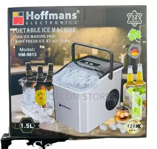 1.5litres Hoffmans Electronics Portable Ice Machine, Model Hm-9813.