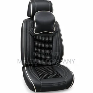 Premium Black Car Seat Covers With Beaded Cushion – Car Seat Covers Ug