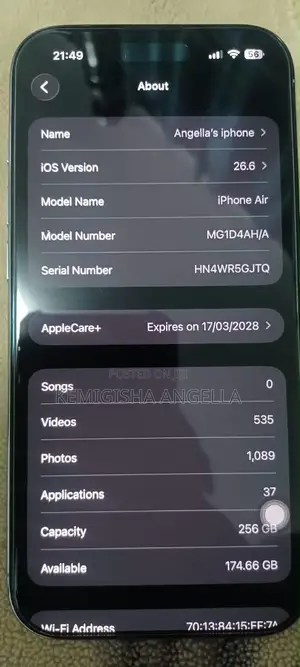 New Apple iPhone Air 256 GB Blue