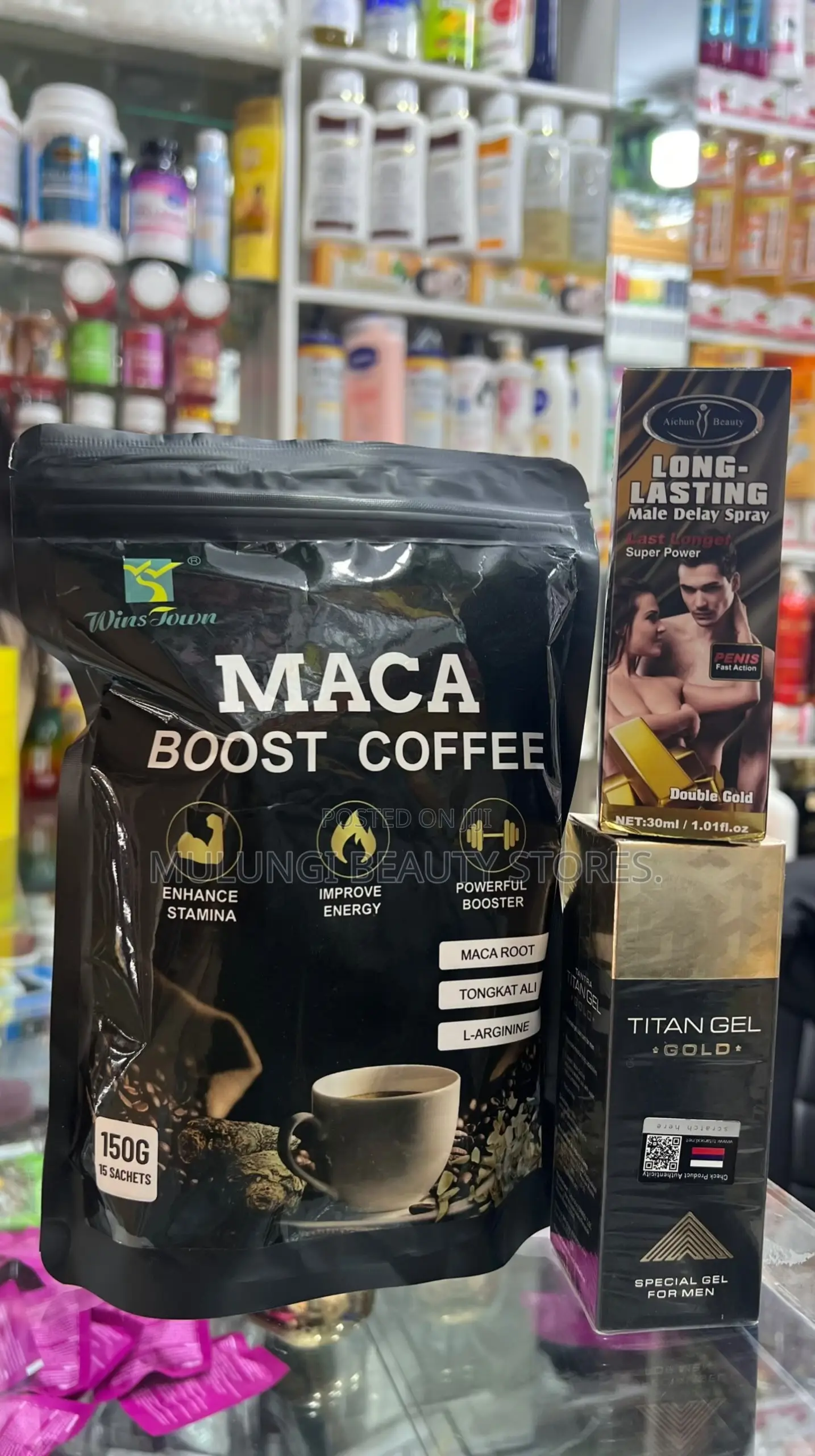 Wins Town Maca Boost Instant Coffee Men Healthy