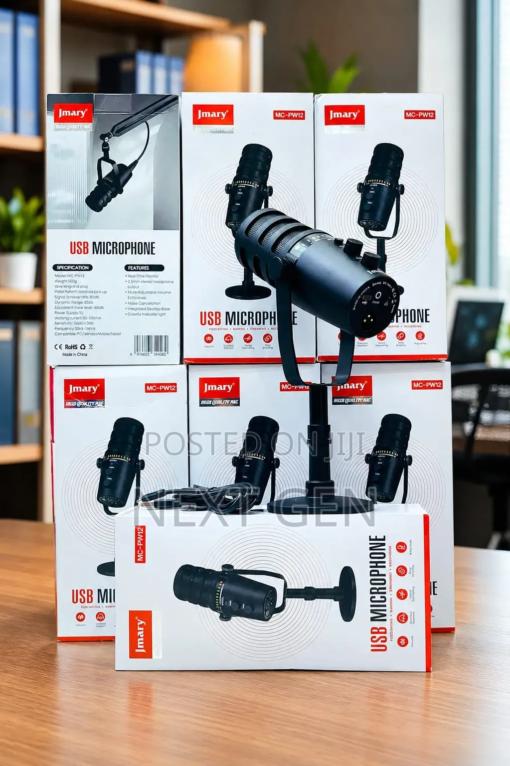 Jmary MC- PW12 USB Microphones, a Desktop Condenser Model.
