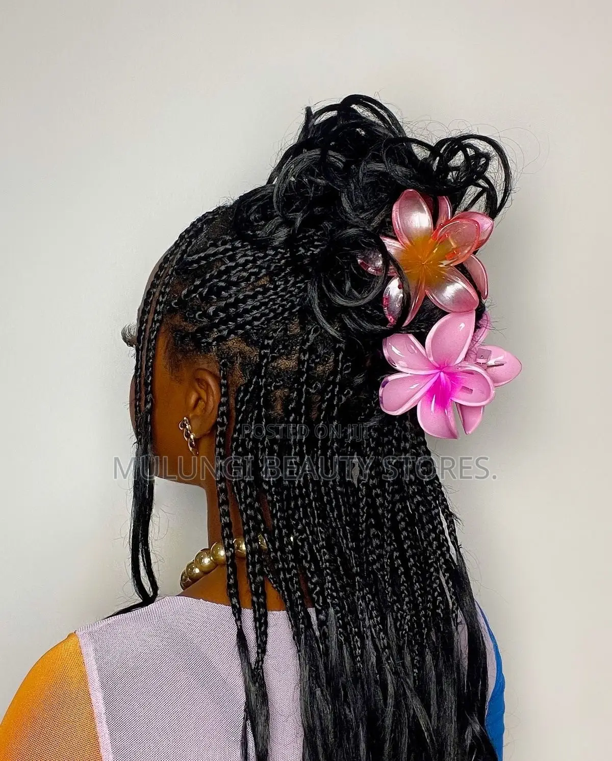 Vibrant, Plumeria-Shaped Hair Claw Clips a Lovely Glossy Gradient