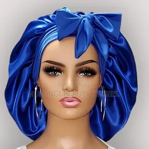 Colorful Satin Hair Bonnets Tie Bands Designed to Protect Long Hair