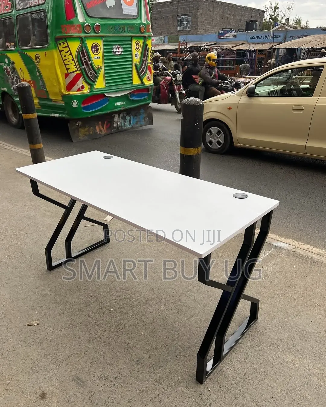 Office Desk/Strong Metal Frame/Wooden Top/Study Table