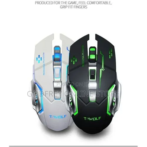 T-Wolf Q13 Rechargeable Wireless Mouse Silent Ergonomic Wireless