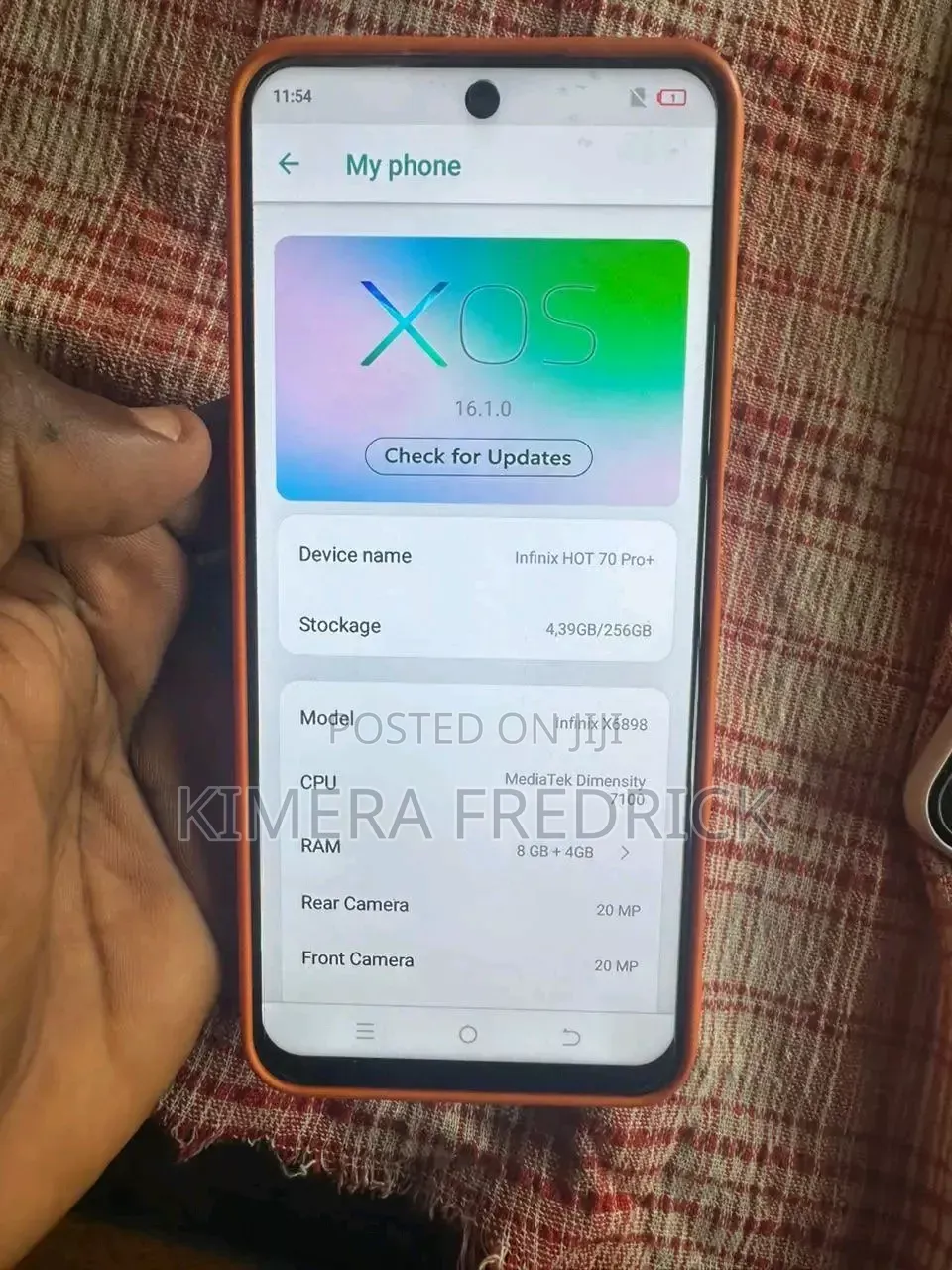 New Infinix Hot 70 Pro 5G+ 256 GB Orange
