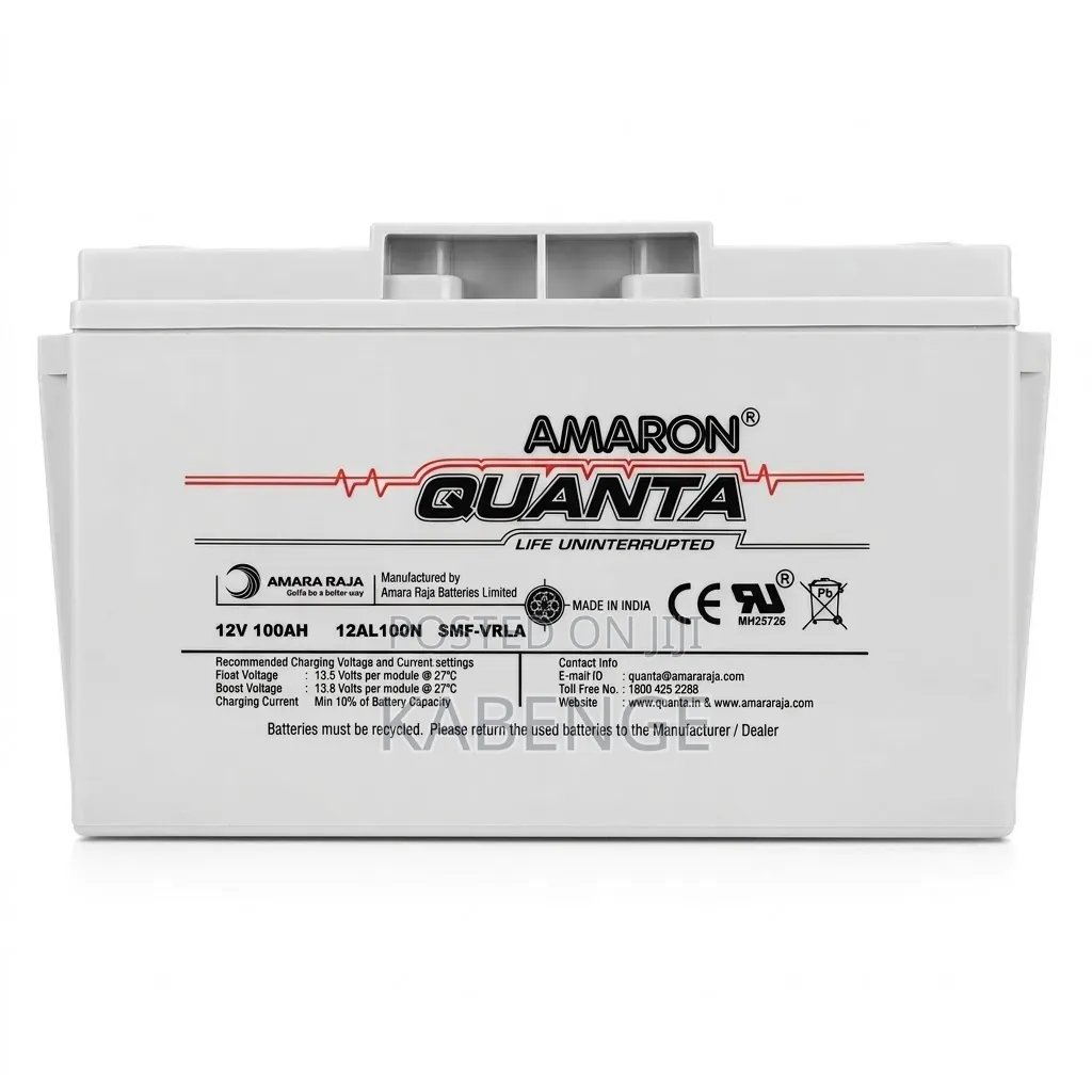 Amaron Quanta 12al100n 12v 100ah SMF-Vrla Maintenance-Free Battery