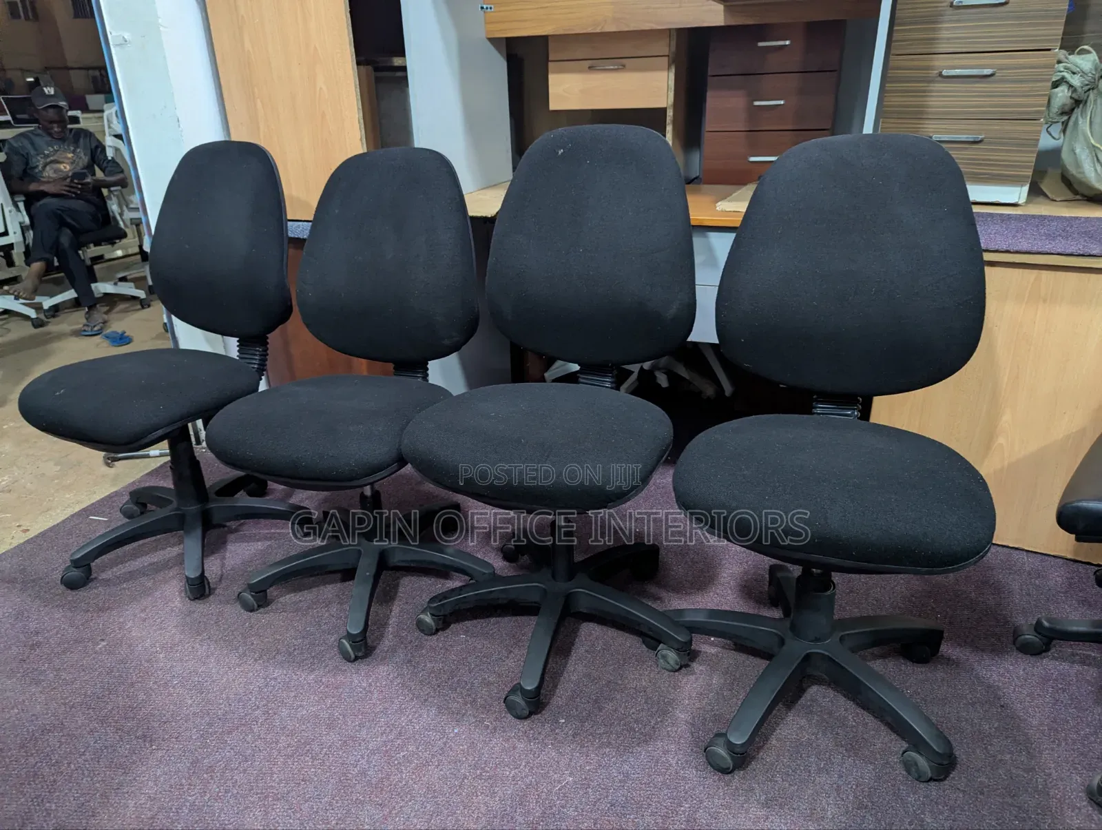 Second Hand Secretarial Chairs, Adjustable. Price for Each Piece