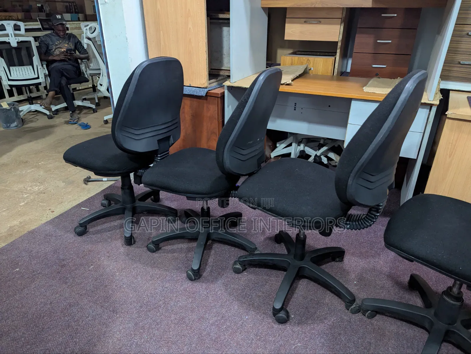 Second Hand Secretarial Chairs, Adjustable. Price for Each Piece
