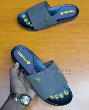 Pair of Leather Slip-on Sandals