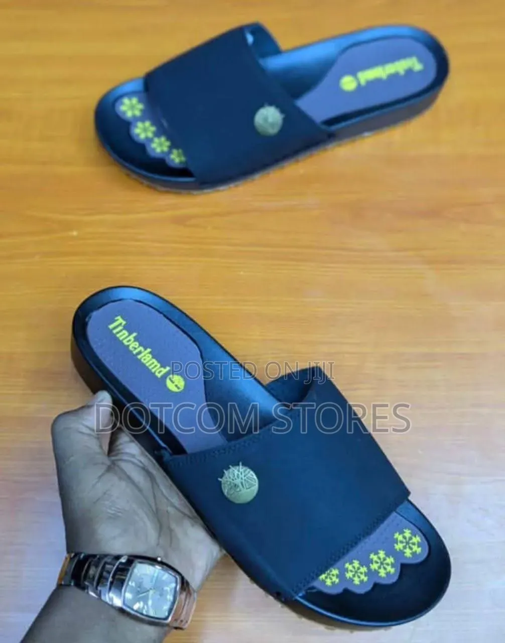 Pair of Leather Slip-on Sandals