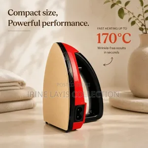 Compact Mini Iron (Model v-8), a Palm-Sized Portable Travel Iron.